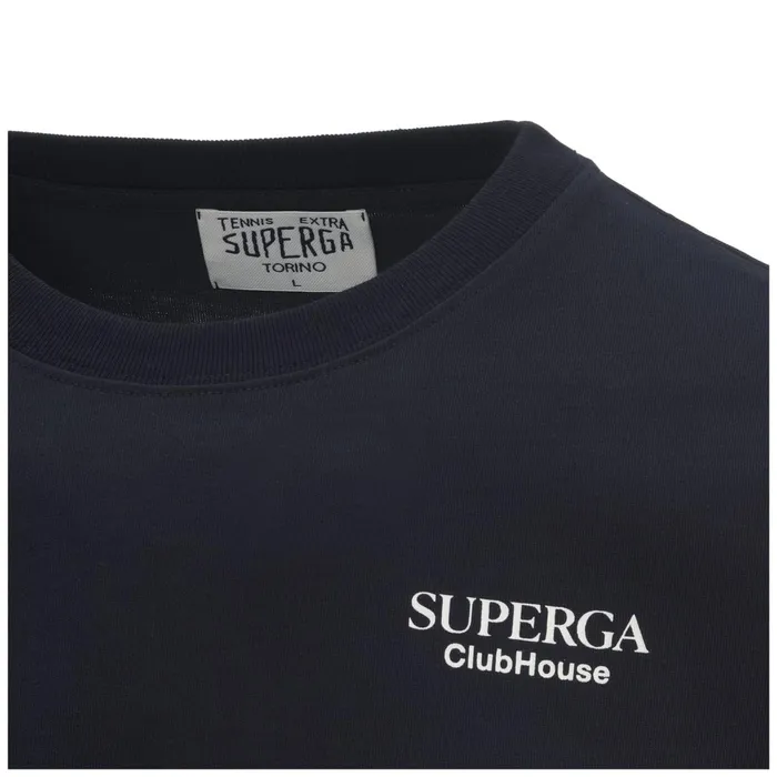 Men TShirtsTop Unisex TSHIRT SUPERGA CLUBHOUSE TShirt NAVYWHITE AVORIO Superga TShirts