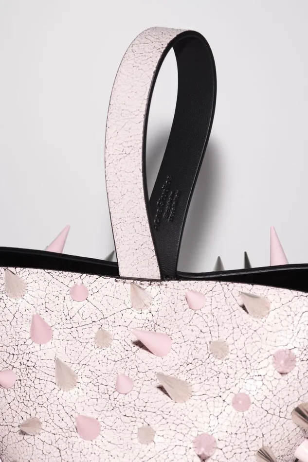 Men Top Handle Spike Bag Pastel Pink Acne Studios Bags