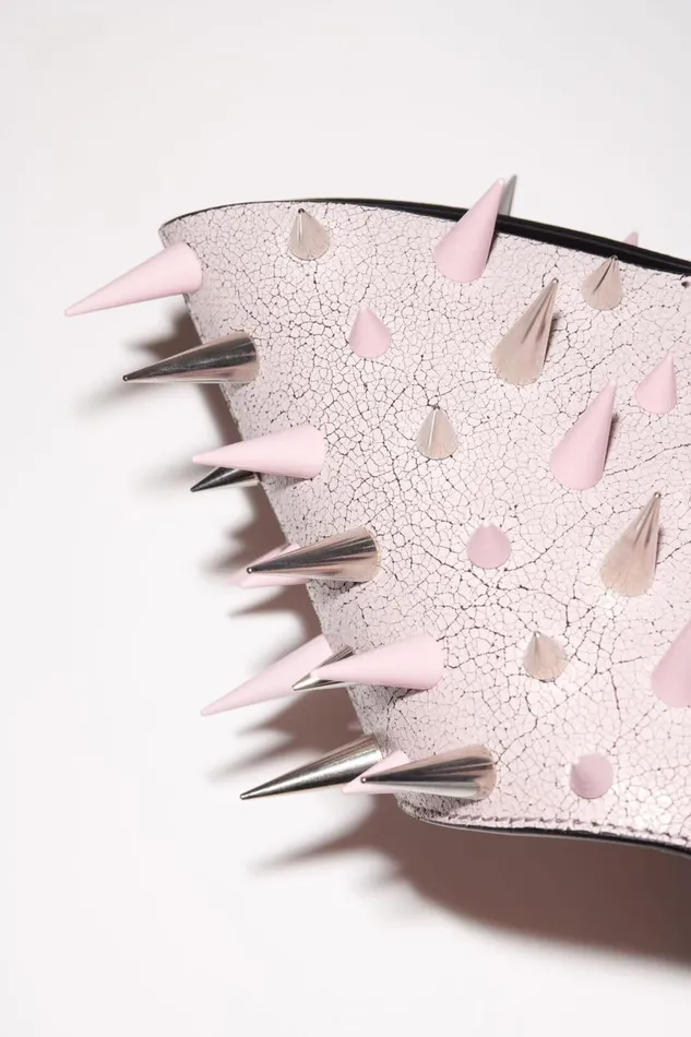 Men Top Handle Spike Bag Pastel Pink Acne Studios Bags