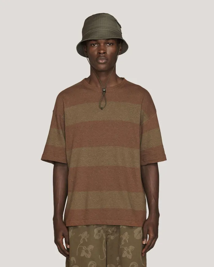Men Triple TShirt Brown YMC Tops and TShirts