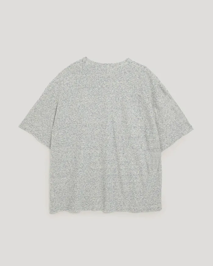 Men Triple TShirt Ecru Stripe YMC Tops and TShirts