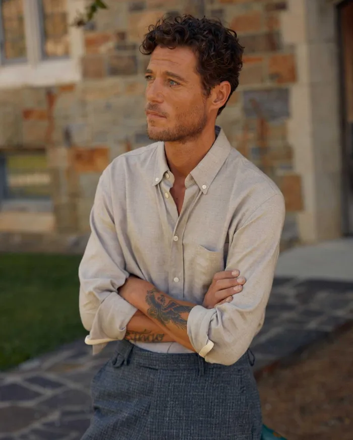 Men Tuscumbia Classic Shirt Tan Billy Reid Shirting