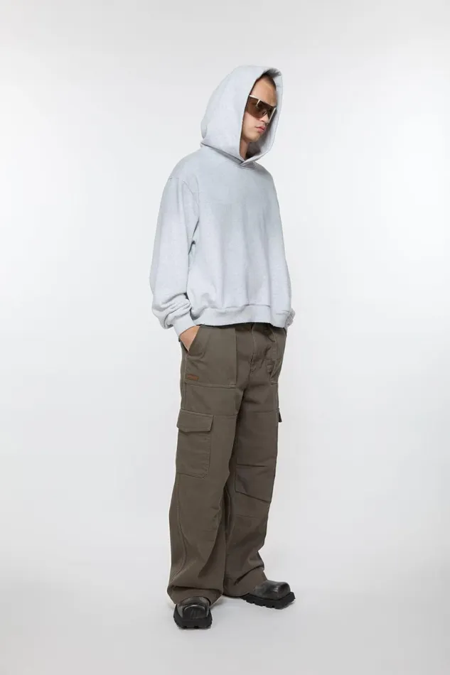 Men Twill Trousers Khaki Green Acne Studios Trousers
