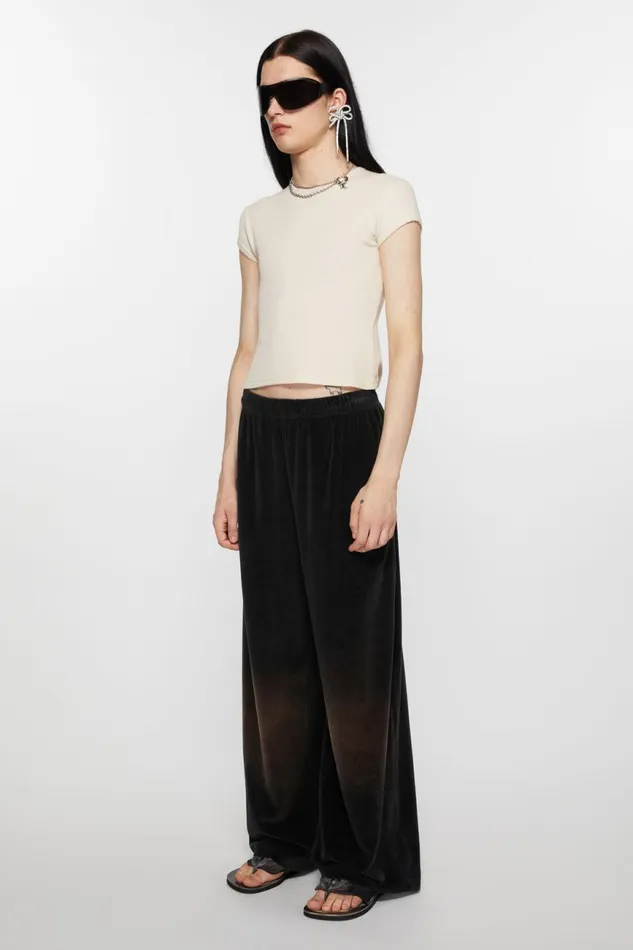 Men Velour Trousers Black Acne Studios Trousers