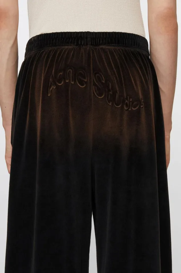 Men Velour Trousers Black Acne Studios Trousers