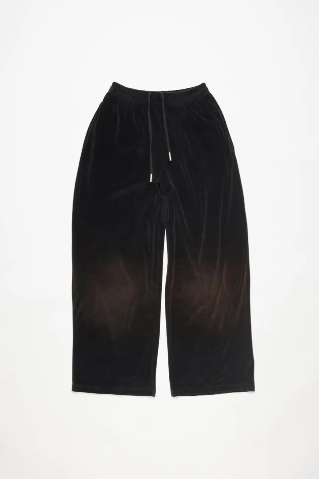 Men Velour Trousers Black Acne Studios Trousers