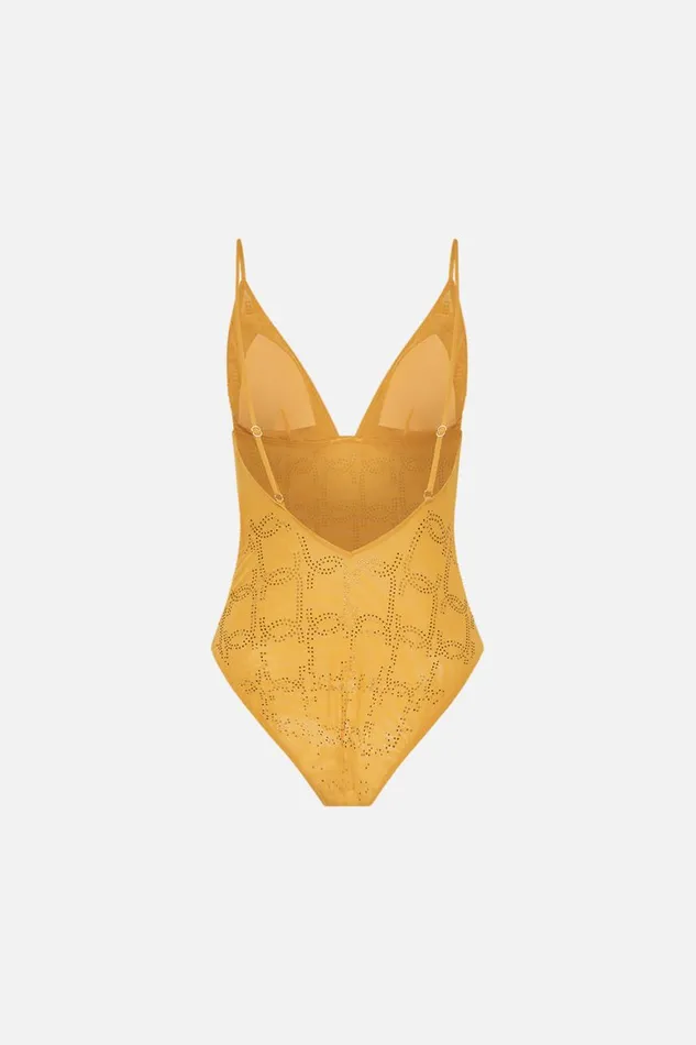 MESH TRI BODYSUIT GOLD Gold Womens Camilla Bras and Underwear
