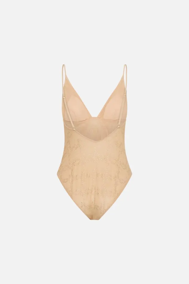 MESH TRI BODYSUIT SOLID NUDE Solid Nude Womens Camilla Bras and Underwear