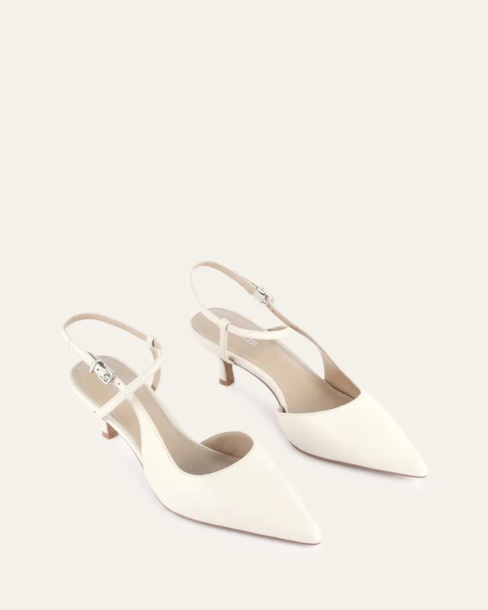 MID HEELS Ricki mid heels off white leather jomercer Women MID HEELS Ricki mid heels off white leather jomercer Women