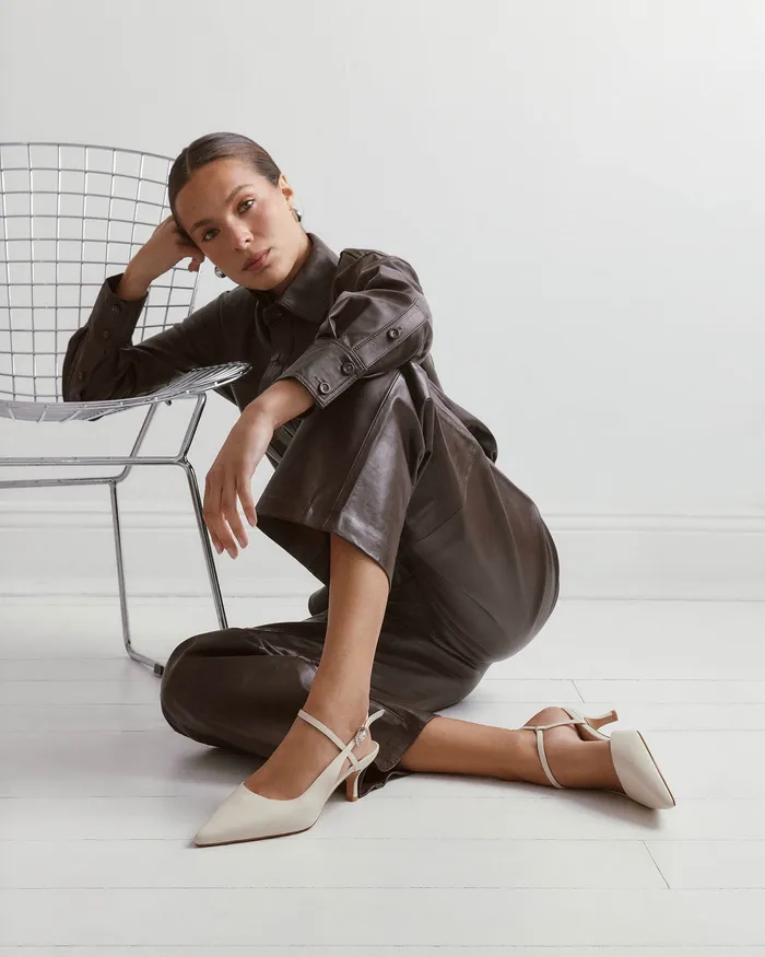 MID HEELS Ricki mid heels off white leather jomercer Women MID HEELS Ricki mid heels off white leather jomercer Women