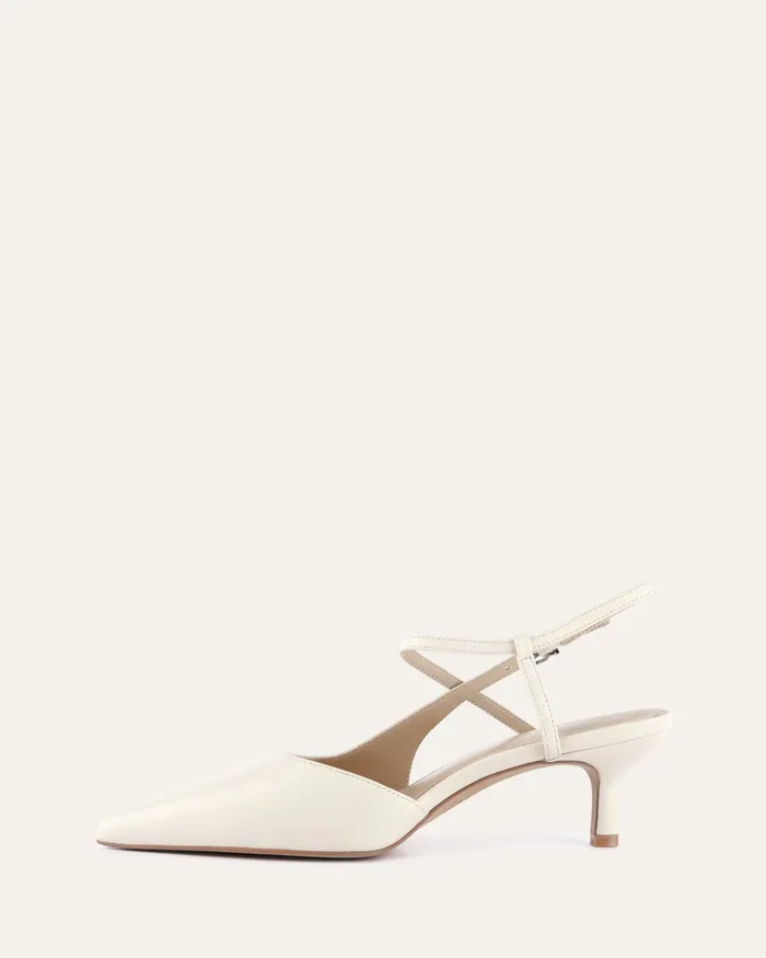 MID HEELS Ricki mid heels off white leather jomercer Women MID HEELS Ricki mid heels off white leather jomercer Women