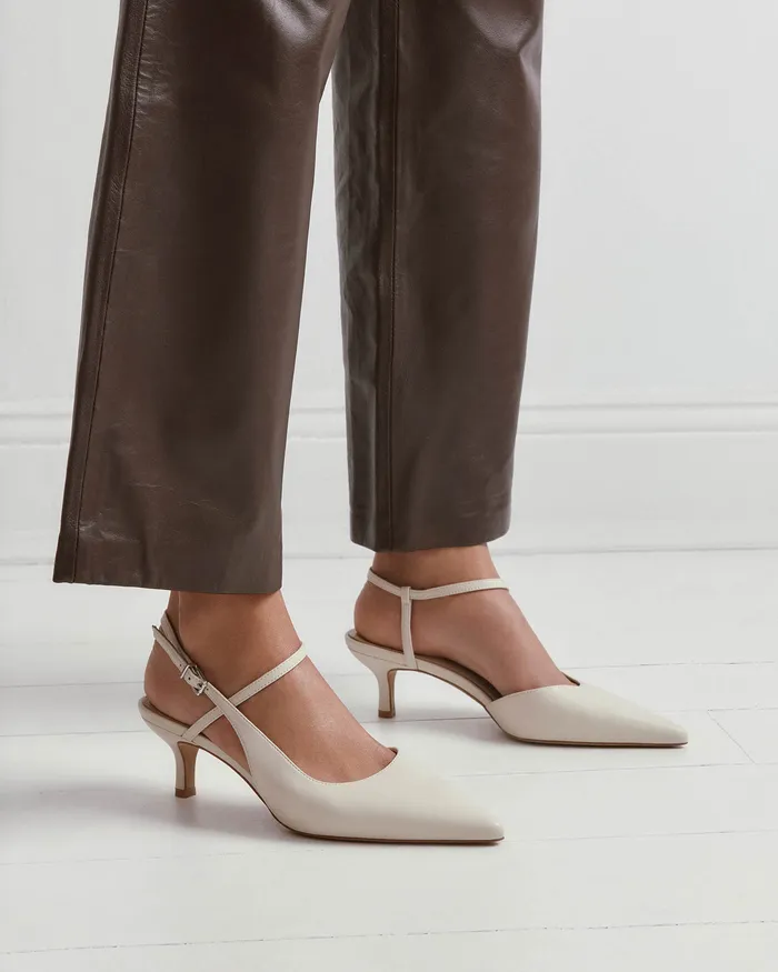 MID HEELS Ricki mid heels off white leather jomercer Women MID HEELS Ricki mid heels off white leather jomercer Women