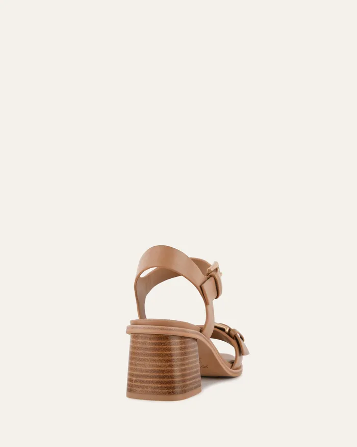 MID SANDALS jomercer Women Winona mid heel sandals tan leather