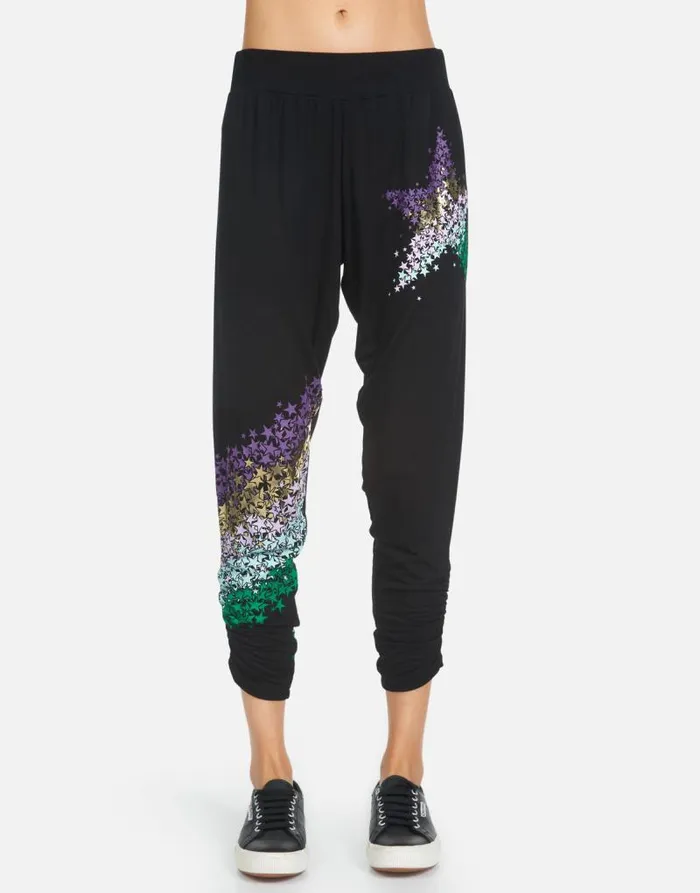 Mimi Star Confetti Black Women Lauren Moshi Crop Sweatpants