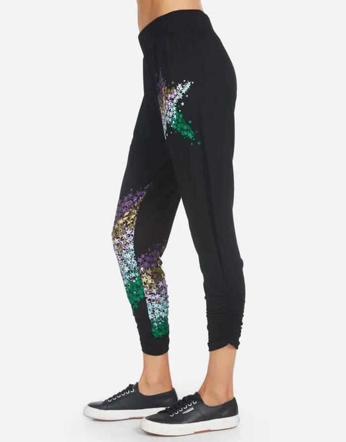 Mimi Star Confetti Black Women Lauren Moshi Crop Sweatpants