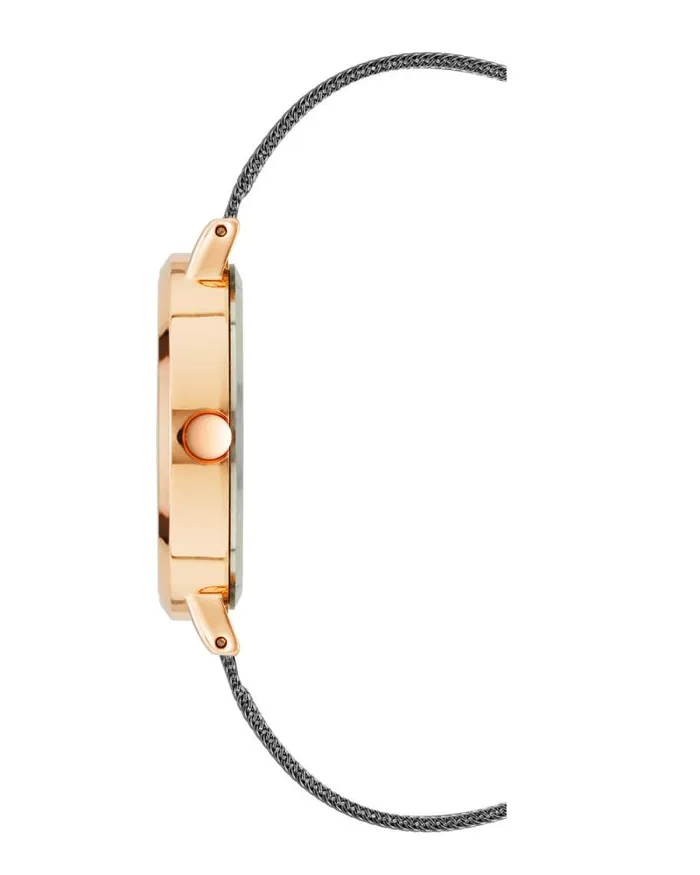 Minimalist Mesh Bracelet Watch Gunmetal Grey Women Nine West Straps Minimalist Mesh Bracelet Watch Gunmetal Grey Women Nine West Straps