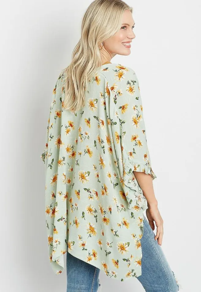 Mint Floral Ruana Women Maurices Tops