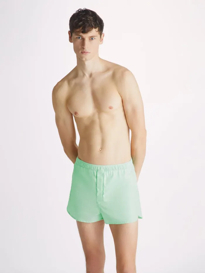 Modern Fit Boxer Shorts Men Derek Rose Modern Fit Boxers Amalfi Cotton Batiste Mint