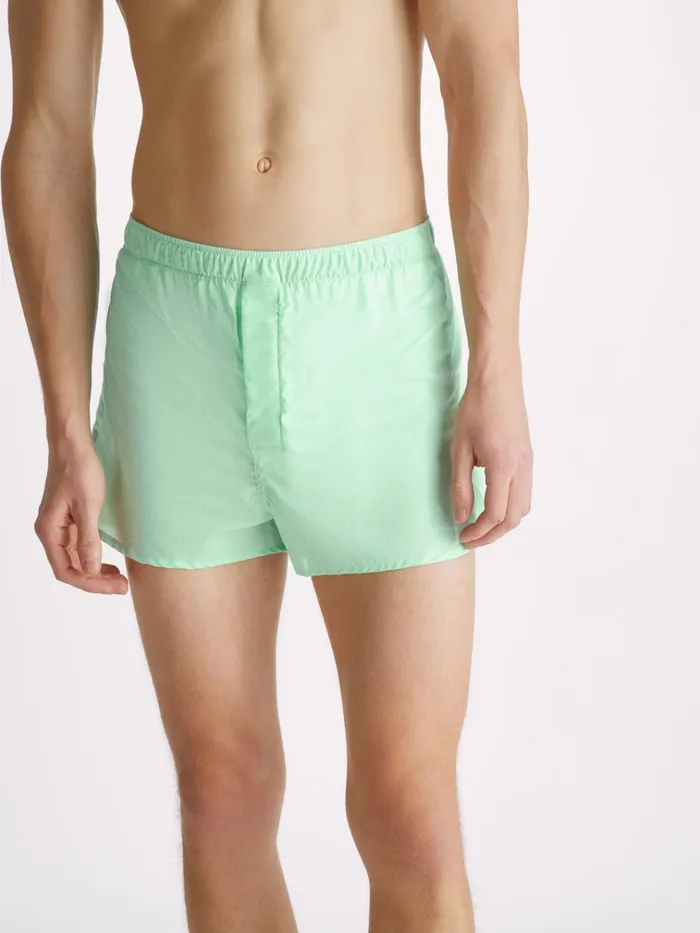 Modern Fit Boxer Shorts Men Derek Rose Modern Fit Boxers Amalfi Cotton Batiste Mint