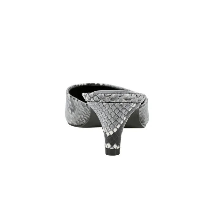 Mules and Slides Women Marc Fisher Rosa Heeled Mule Snake Print