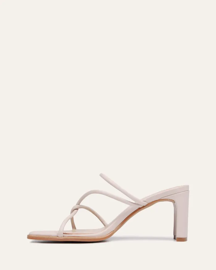 MULES Novi mid heel sandals bone leather 8211 jomercer Women MULES Novi mid heel sandals bone leather 8211 jomercer Women