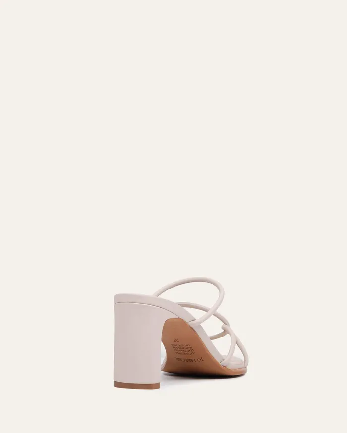 MULES Novi mid heel sandals bone leather 8211 jomercer Women MULES Novi mid heel sandals bone leather 8211 jomercer Women
