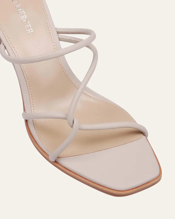 MULES Novi mid heel sandals bone leather 8211 jomercer Women MULES Novi mid heel sandals bone leather 8211 jomercer Women