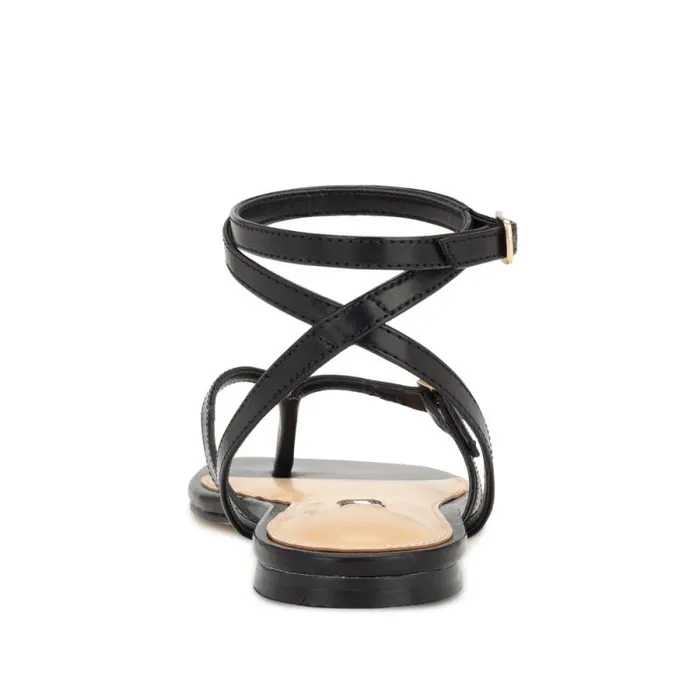 Nelson Ankle Wrap Flat Sandals Black Women Nine West Sandals Nelson Ankle Wrap Flat Sandals Black Women Nine West Sandals