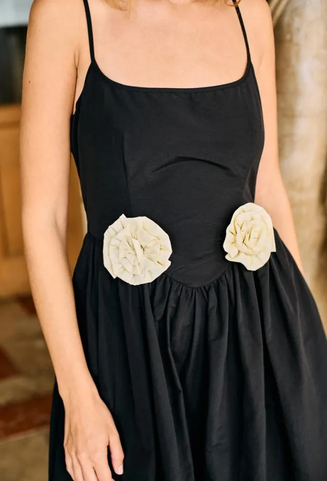 Neroni Dress Black Rosette Women Ciao Lucia Evening Dresses
