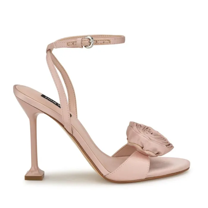 Neve Rosette Ankle Strap Sandals Light Pink Women Nine West Sandals