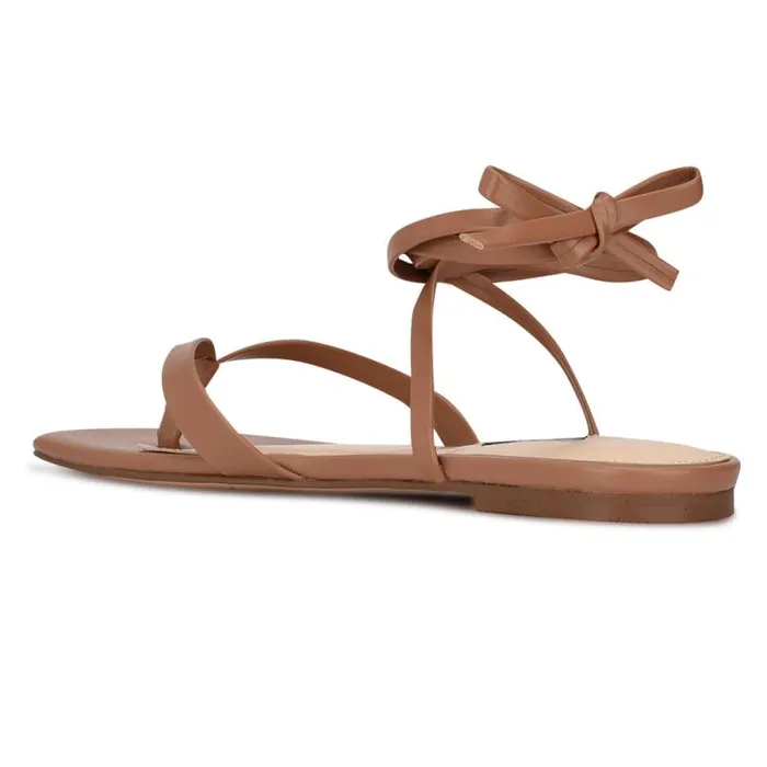 News Ankle Wrap Flat Sandals Natural Women Nine West Sandals News Ankle Wrap Flat Sandals Natural Women Nine West Sandals