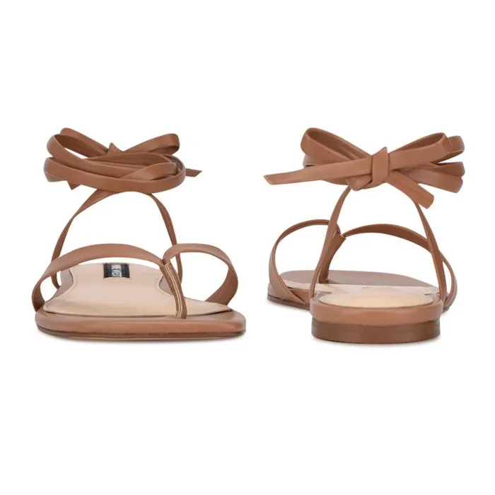 News Ankle Wrap Flat Sandals Natural Women Nine West Sandals News Ankle Wrap Flat Sandals Natural Women Nine West Sandals