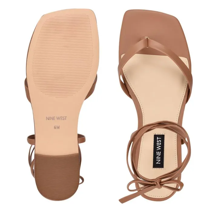 News Ankle Wrap Flat Sandals Natural Women Nine West Sandals News Ankle Wrap Flat Sandals Natural Women Nine West Sandals