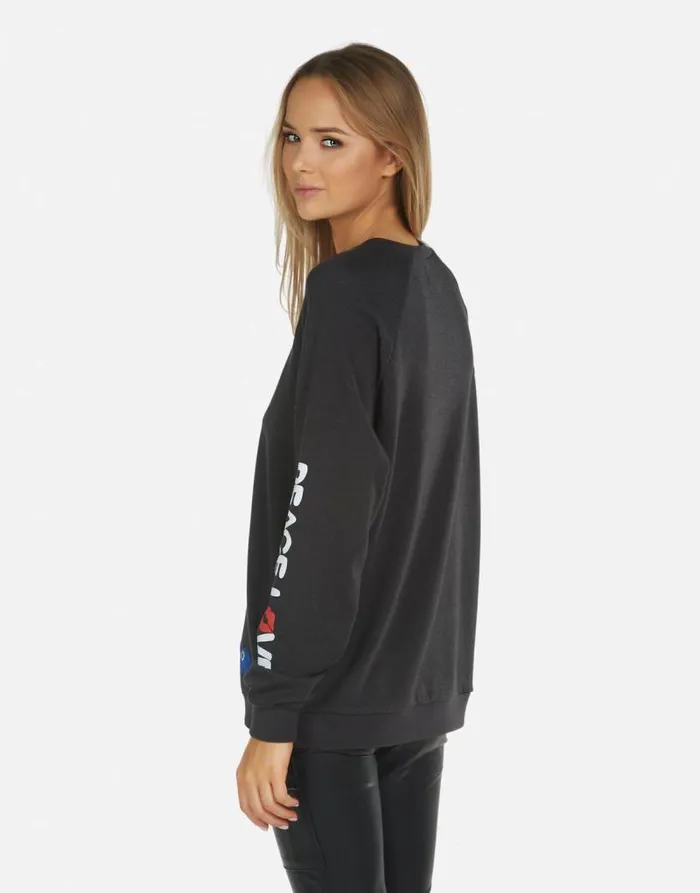 Noleta Peace Hand Elements Onyx Women Lauren Moshi Long Sleeve
