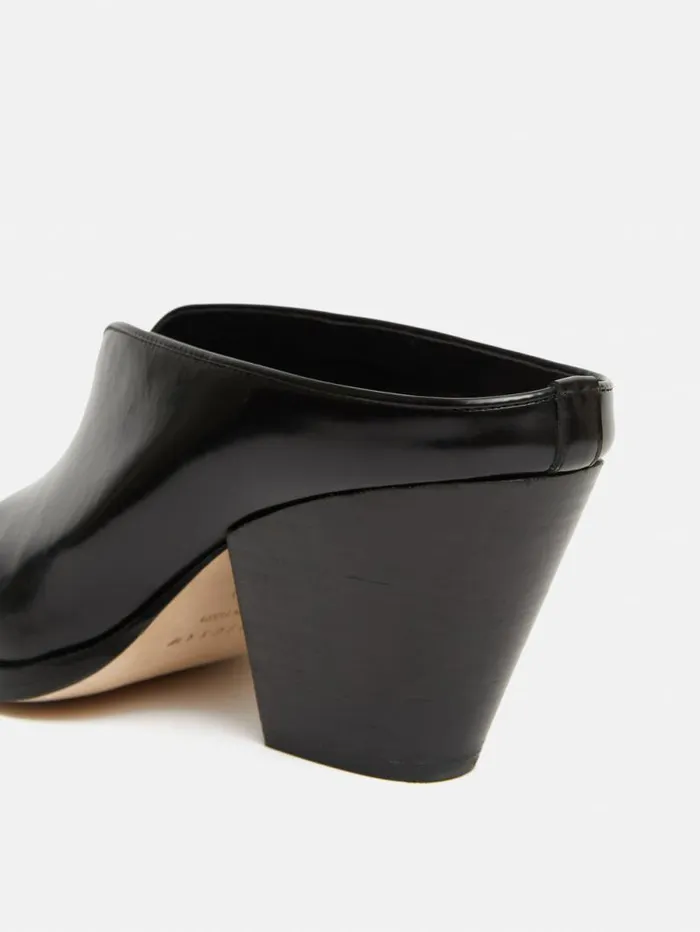 Oakley Heeled Mule Black Women Jigsaw Leather