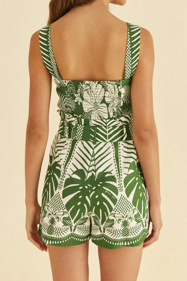 OffWhite Macaw Elegance Romper Women FARM Rio Rompers