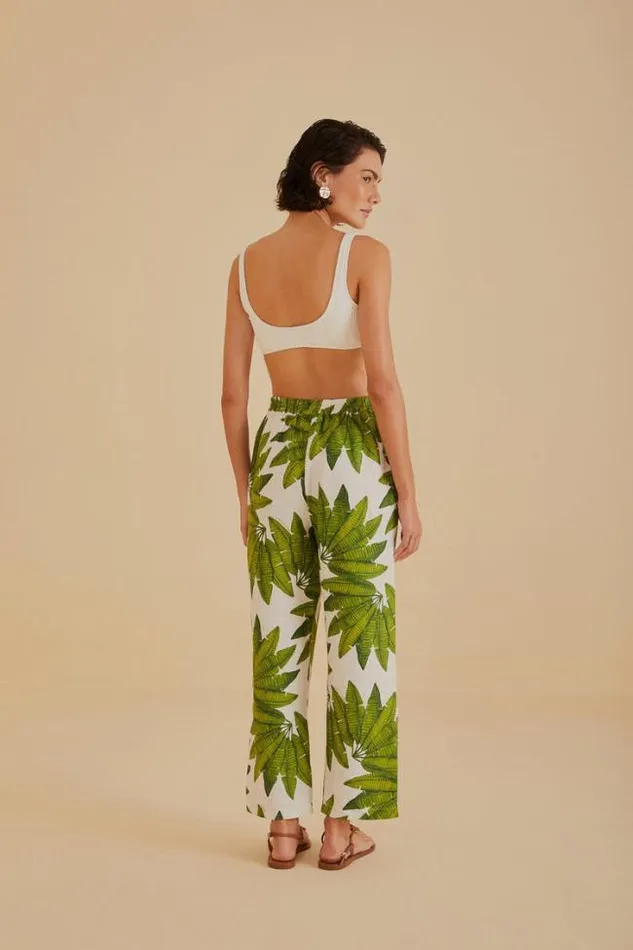 OffWhite Palm Fan Pants Women FARM Rio Pants