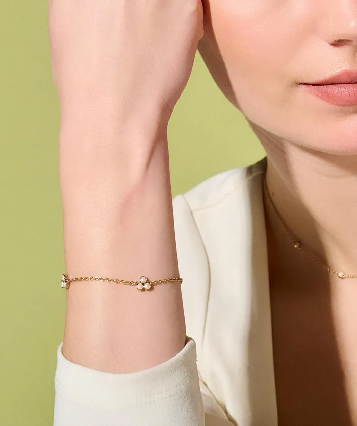 Olivia Burton Bracelets Women Pearl Cluster Gold Bracelet