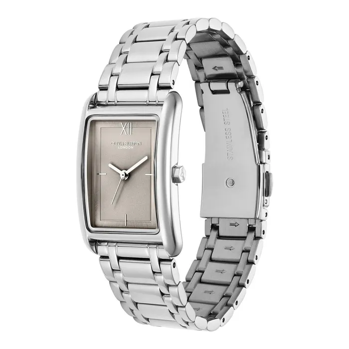 Olivia Burton Classic Watches Women 23mm Grove Dove Grey and Silver Bracelet Watch