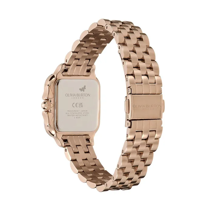 Olivia Burton Classic Watches Women 28mm Grosvenor Blush and Carnation Gold Bracelet Watch
