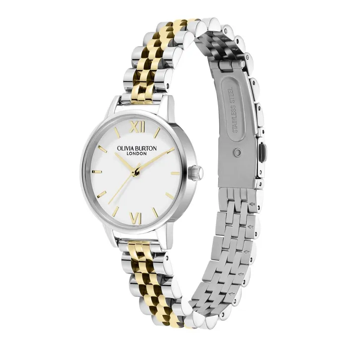 Olivia Burton Classic Watches Women 30mm White and Two Tone Bracelet Watch