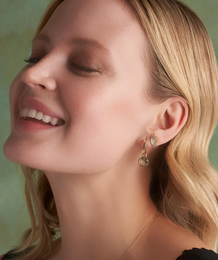 Olivia Burton Earrings Women Celestial Sun Gold Plated Hoop Earrings