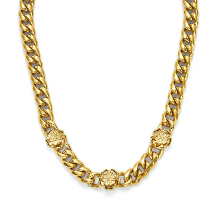 Olivia Burton Necklaces Women Tudor Rose Gold Plated Link Chain Necklace
