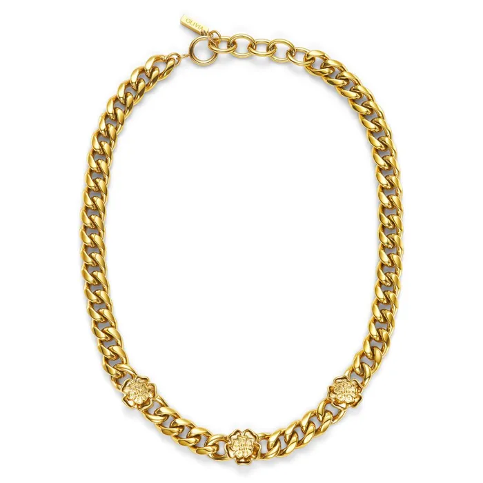 Olivia Burton Necklaces Women Tudor Rose Gold Plated Link Chain Necklace