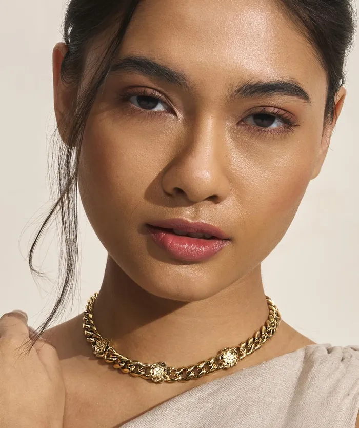 Olivia Burton Necklaces Women Tudor Rose Gold Plated Link Chain Necklace