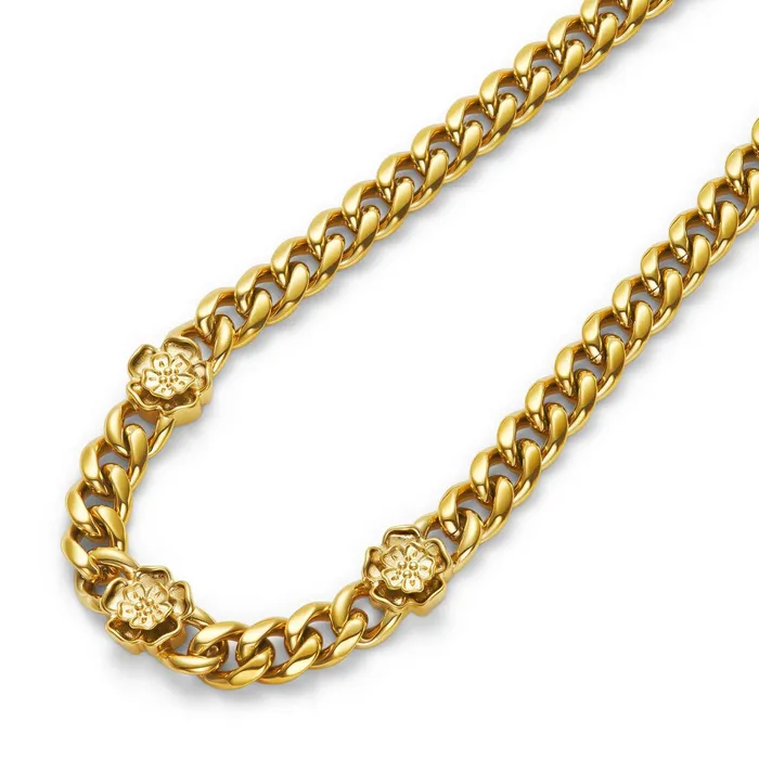 Olivia Burton Necklaces Women Tudor Rose Gold Plated Link Chain Necklace