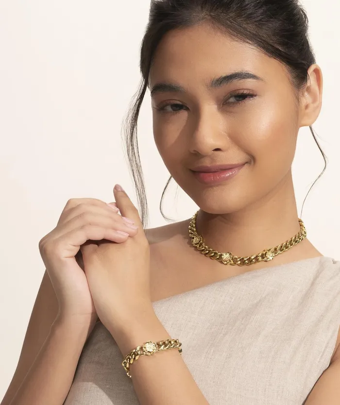 Olivia Burton Necklaces Women Tudor Rose Gold Plated Link Chain Necklace