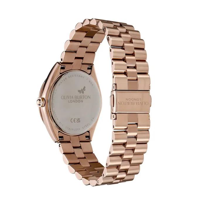 Olivia Burton Sports Luxe Watches Women 34mm Bejewelled Rose Gold Bracelet Watch