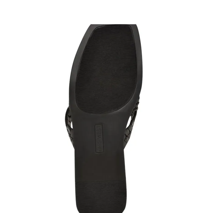 Olson Knotted Flat Slide Sandals Black Women Nine West Sandals Olson Knotted Flat Slide Sandals Black Women Nine West Sandals
