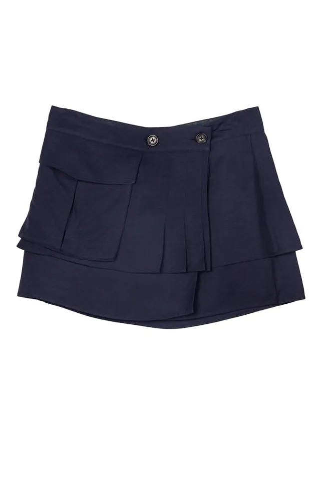 Oskar Navy Twill Mini Skirt Women Ciao Lucia Skirts